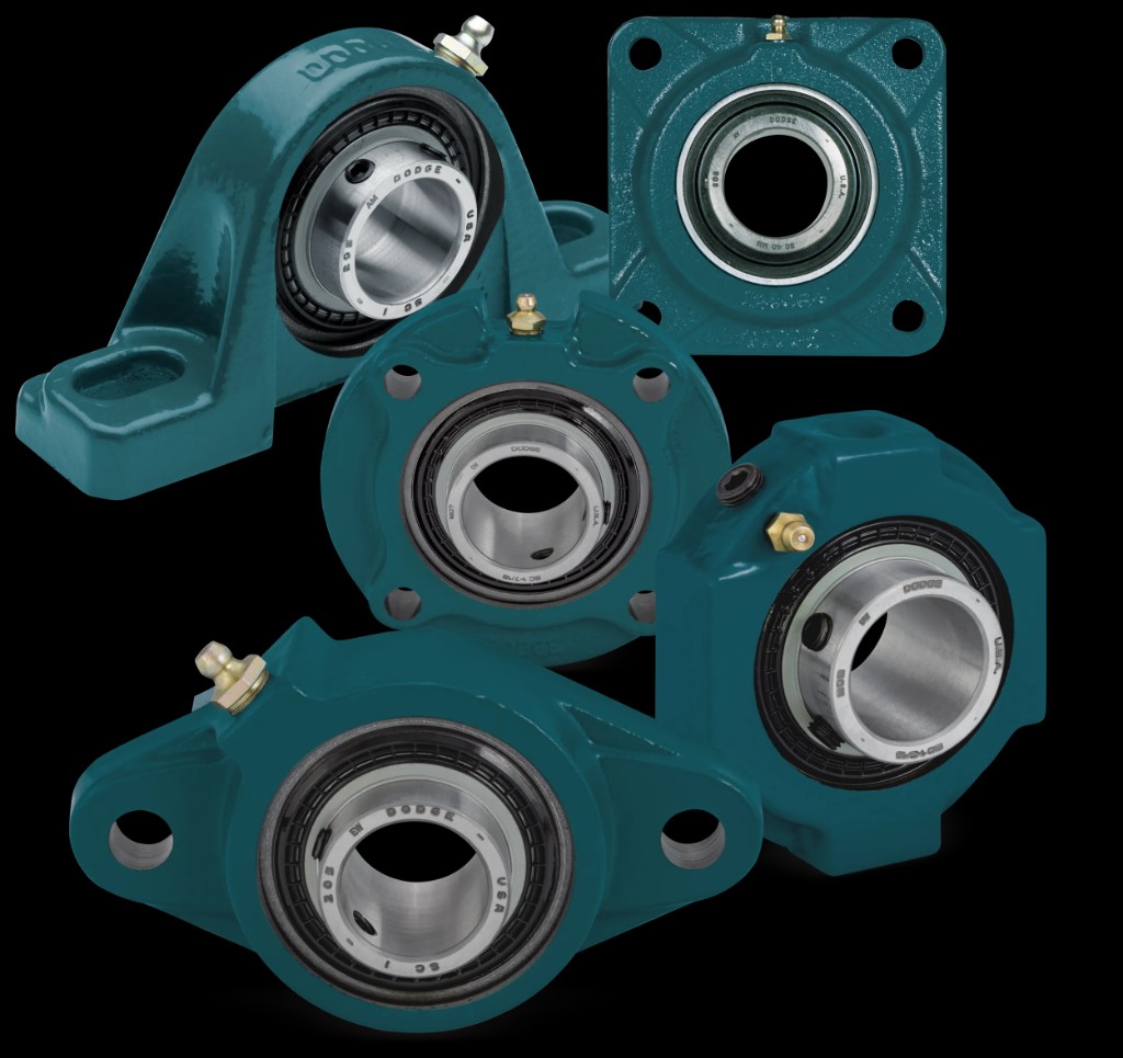 Dodge set-screw mounted ball bearing units in pillow block and flange housings