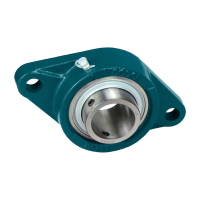 Dodge UCFL two-bolt flange ball bearing unit with setscrew locking insert