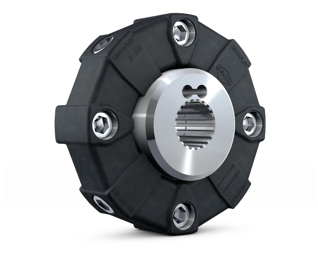 CENTAFLEX-A flexible coupling with splined hub and octagonal rubber element